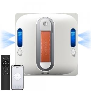 Fönsterputsrobot Liectroux S11 med 4-vägs vattenspray, robot för rengöring av glas, golv, väggar och kakel, fönsterdammsugare med intelligent navigering, flerskyddssystem, ramfri design, app- och fjärrkontroll, röstmeddelanden, 8 mikrobrytare